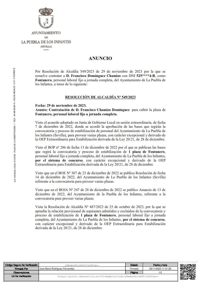 Anuncio BOP Nombramiento Fontanero F_001